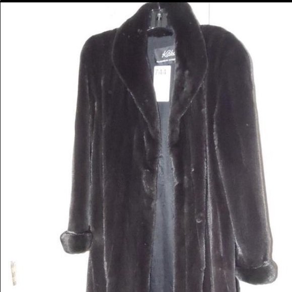 Full length Ranch Mink fur coat - Picture 4 of 5